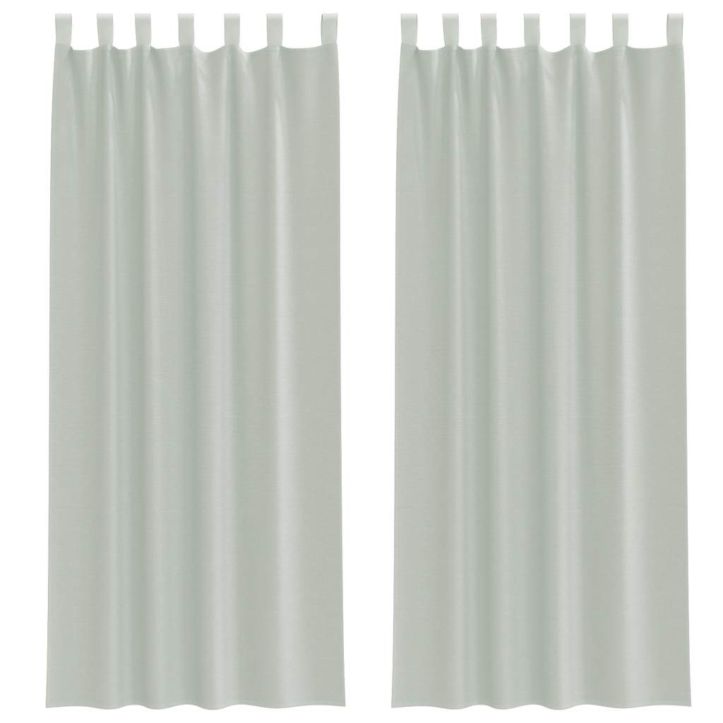 Aasadega Voile kardinad 2 tk Helehall 140x260 cm