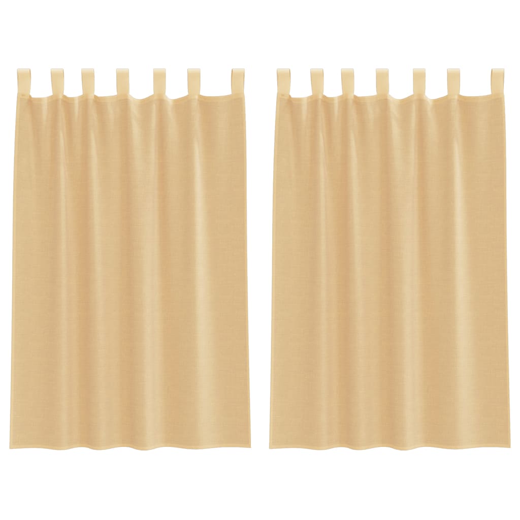 Aasadega Voile kardinad 2 tk Liiv 140x175 cm