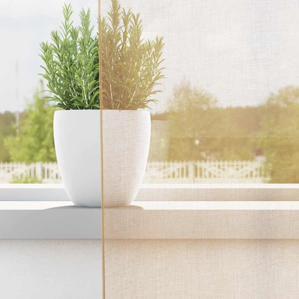 Aasadega Voile kardinad 2 tk Liiv 140x260 cm