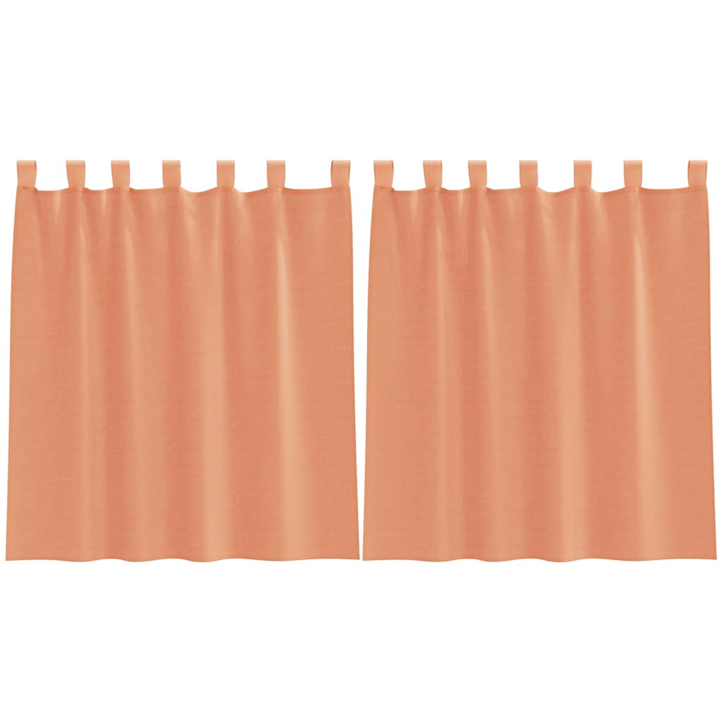 Aasadega Voile kardinad 2 tk terrakota 140x140 cm