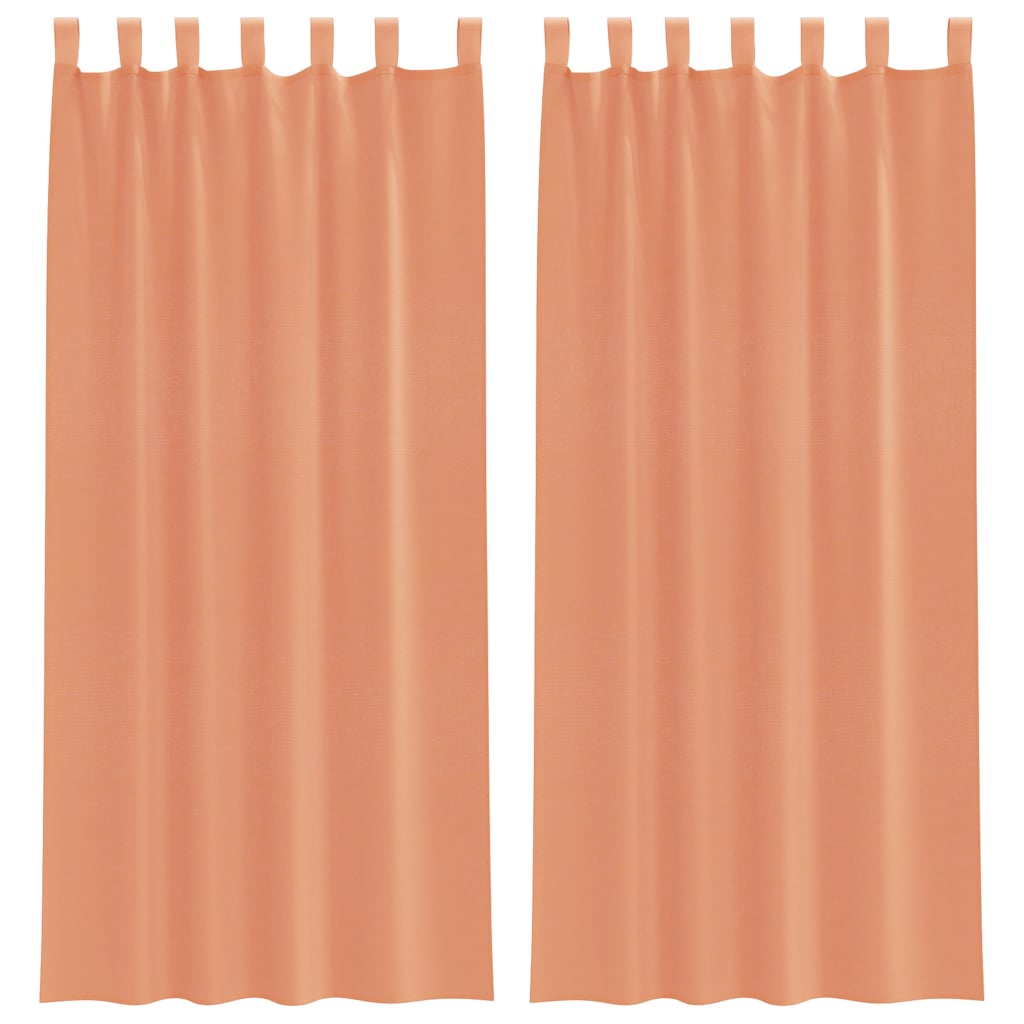 Aasadega Voile kardinad 2 tk terrakota 140x225 cm