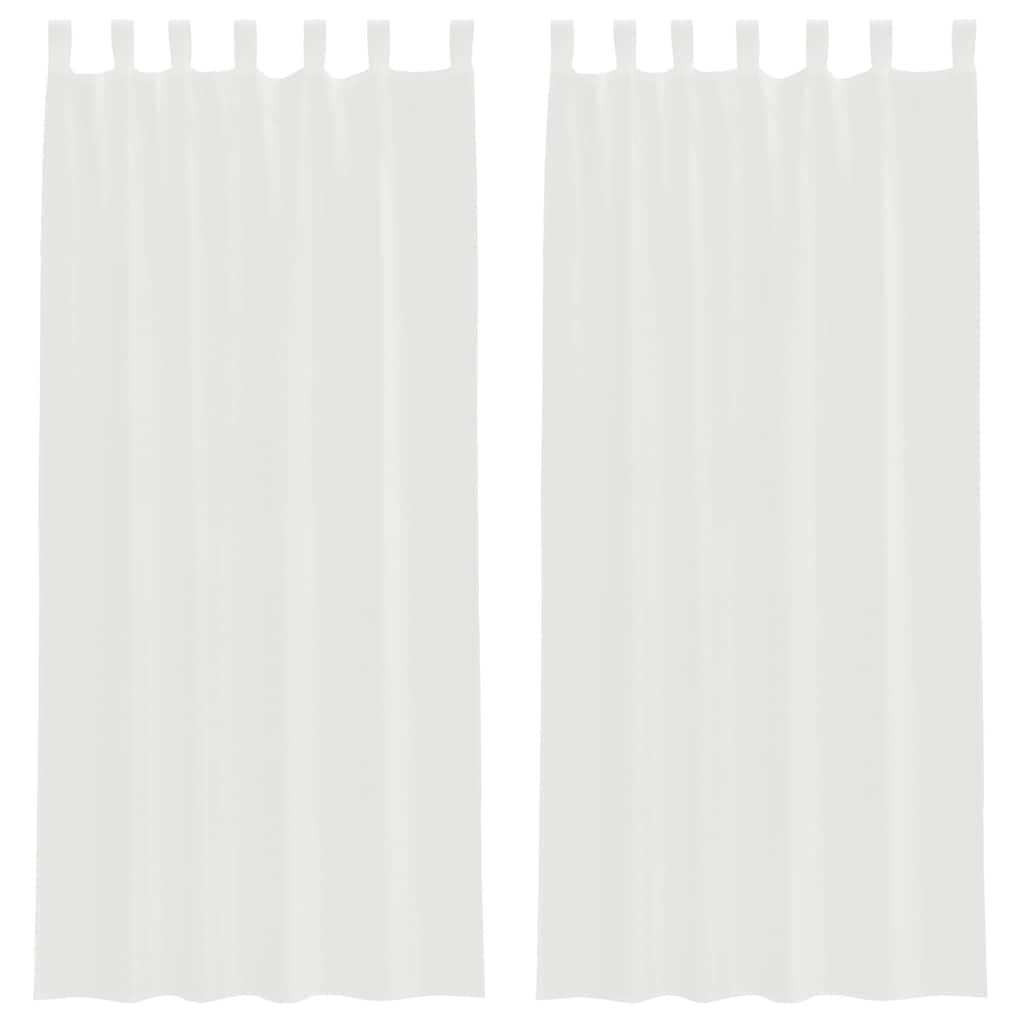 Aasadega Voile kardinad 2 tk valge 140x225 cm