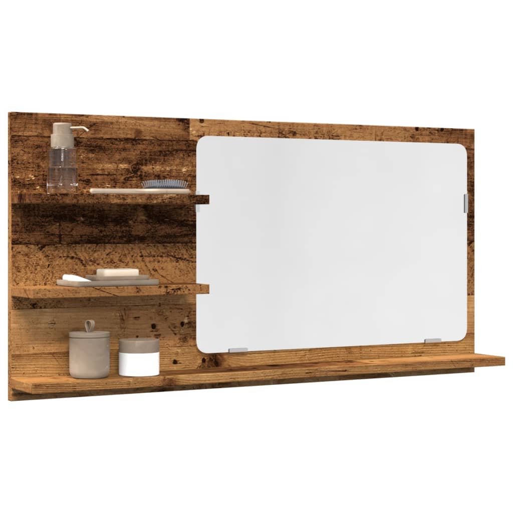 Vannitoa peegelkapp vana puit 90x11x45 cm tehniline puit