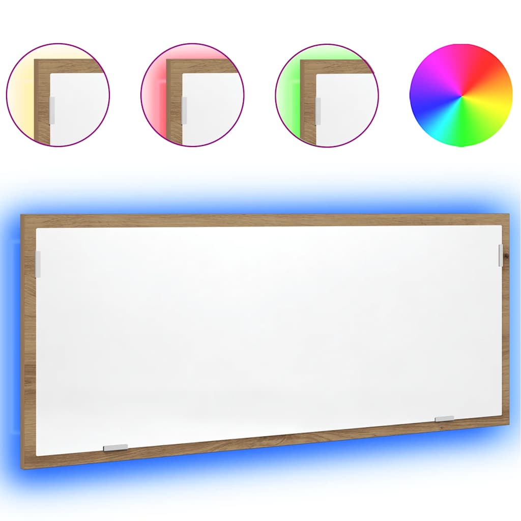 LED vannitoapeegel Artisan tamm projekteeritud puit