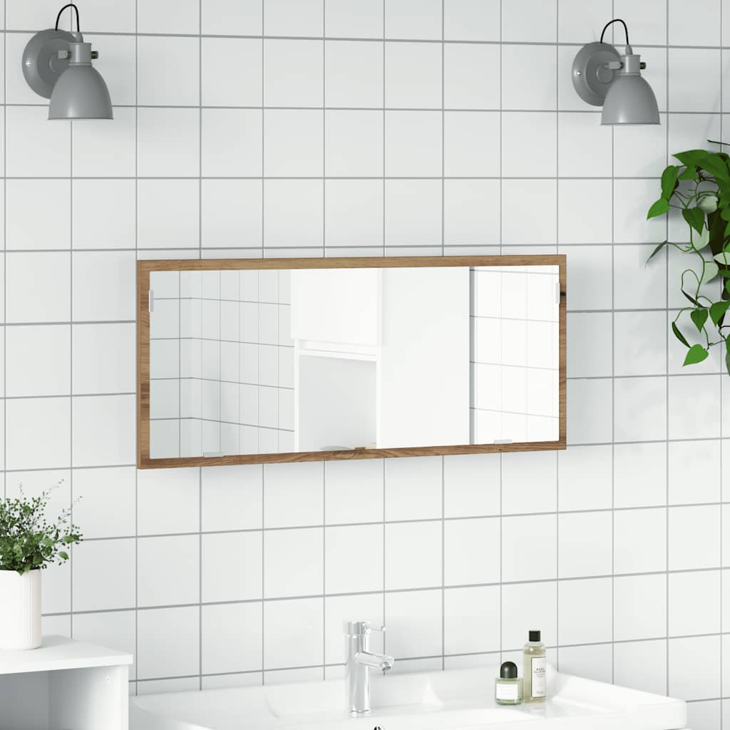 LED vannitoapeegel Artisan tamm projekteeritud puit