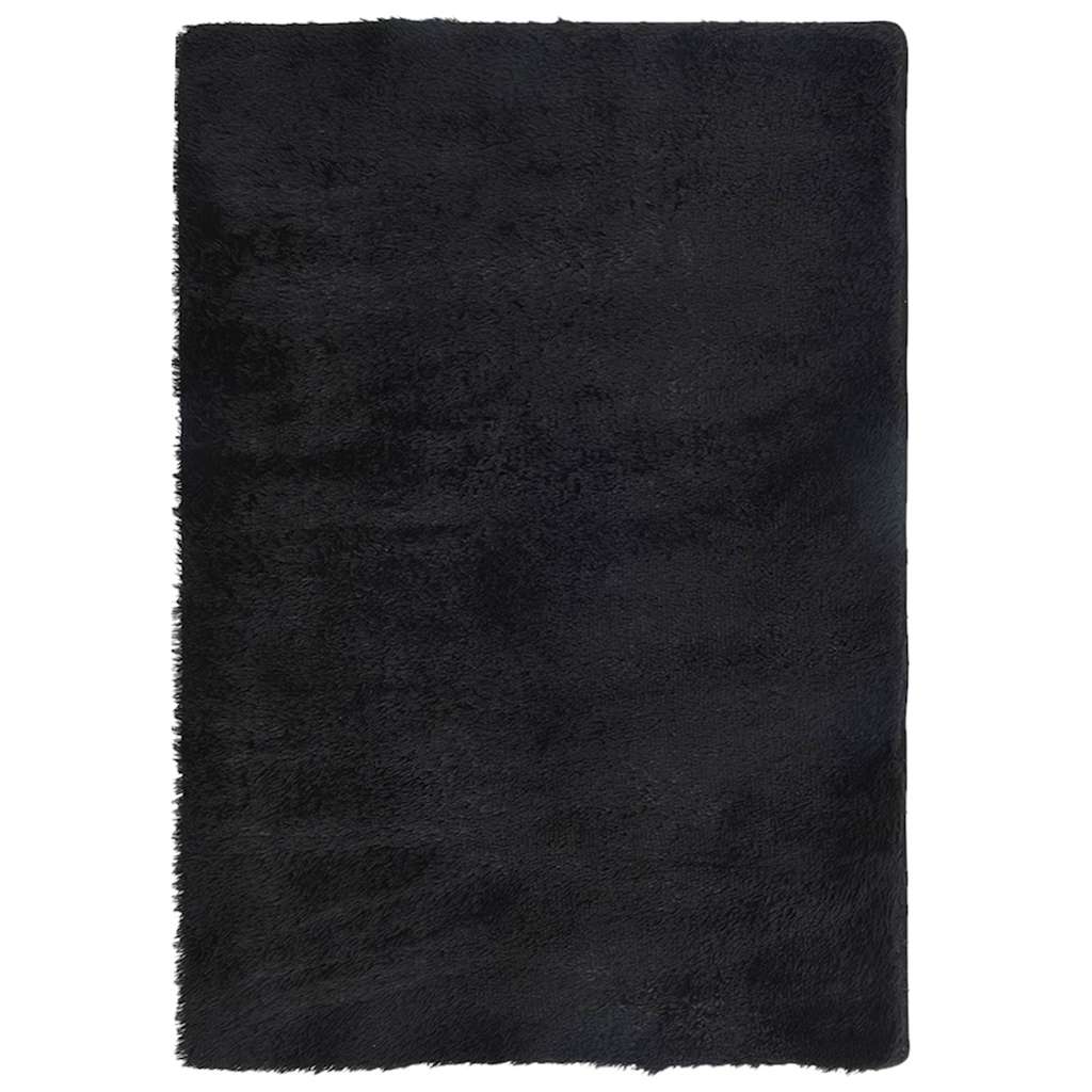 Kõrge narmaga Shaggy vaip, NAVARRA, must, 200x290 cm, polüester