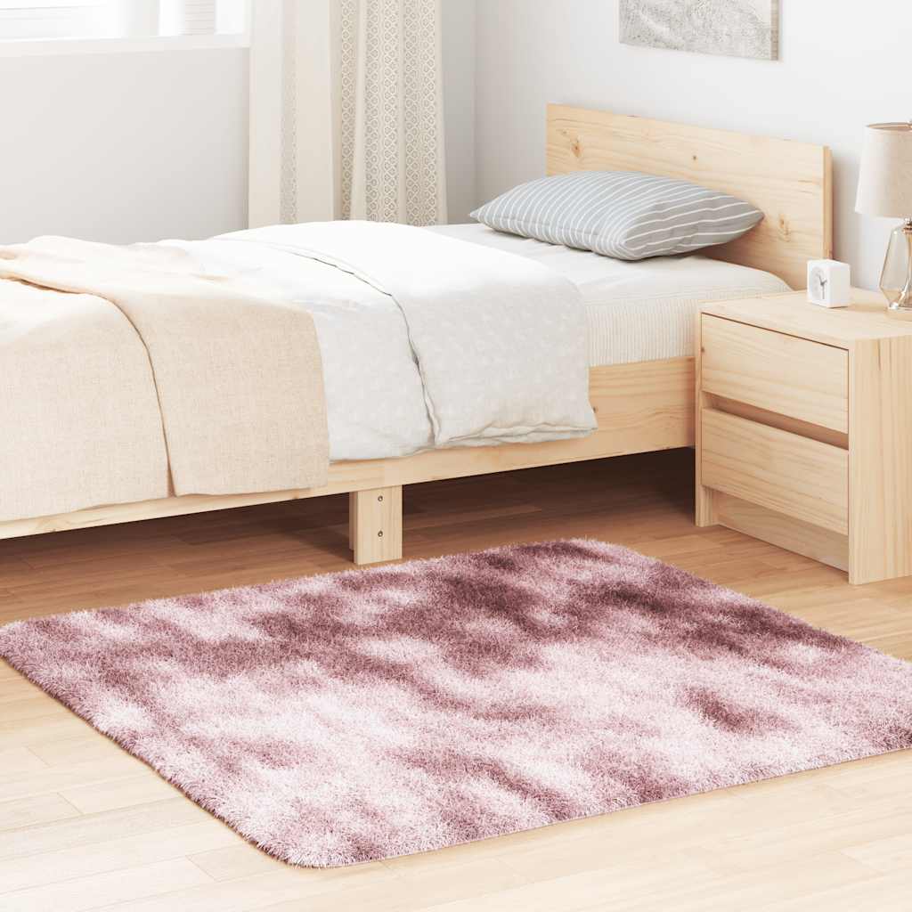 Kõrge narmaga Shaggy vaip, NAVARRA, tolmune roosa, 120x120 cm