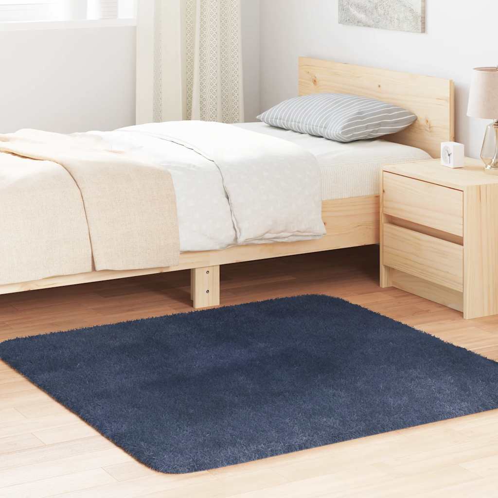 Kõrge narmaga Shaggy vaip, NAVARRA, tumesinine, 120x120 cm