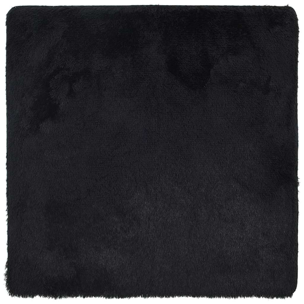 Kõrge narmaga Shaggy vaip, NAVARRA, must, 160x160 cm, polüester