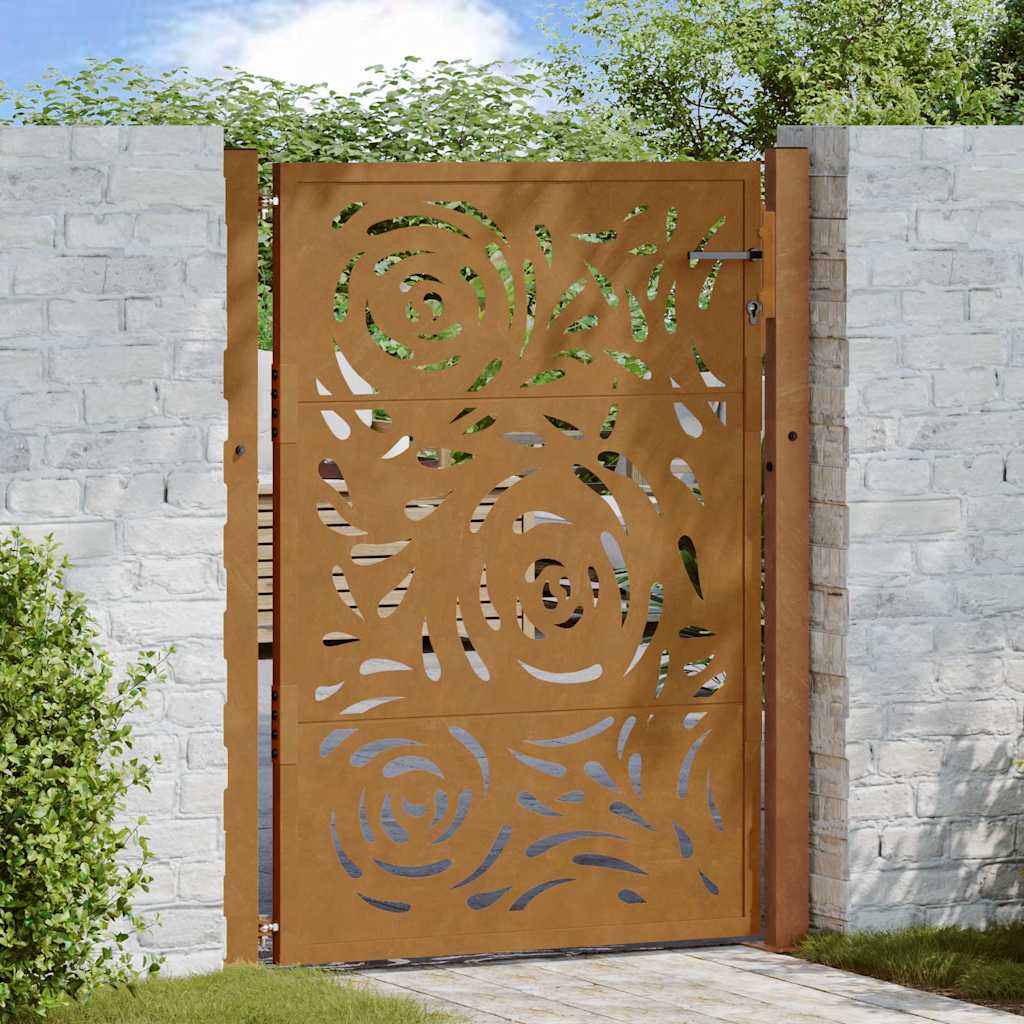 Aiavärav 100 x 150 cm ilmastikukindel terasest leegidisain