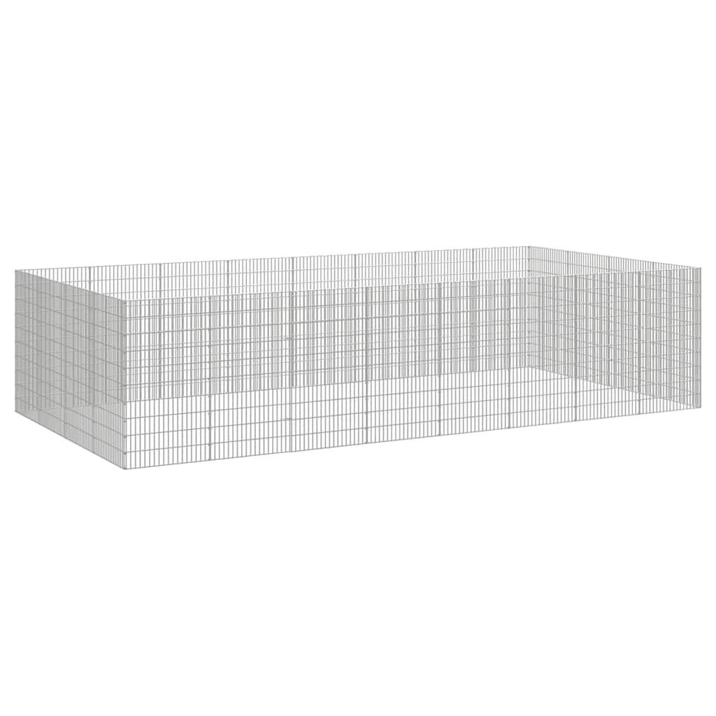 Loomade aedik 24 paneeli 54x100 cm tsingitud raud
