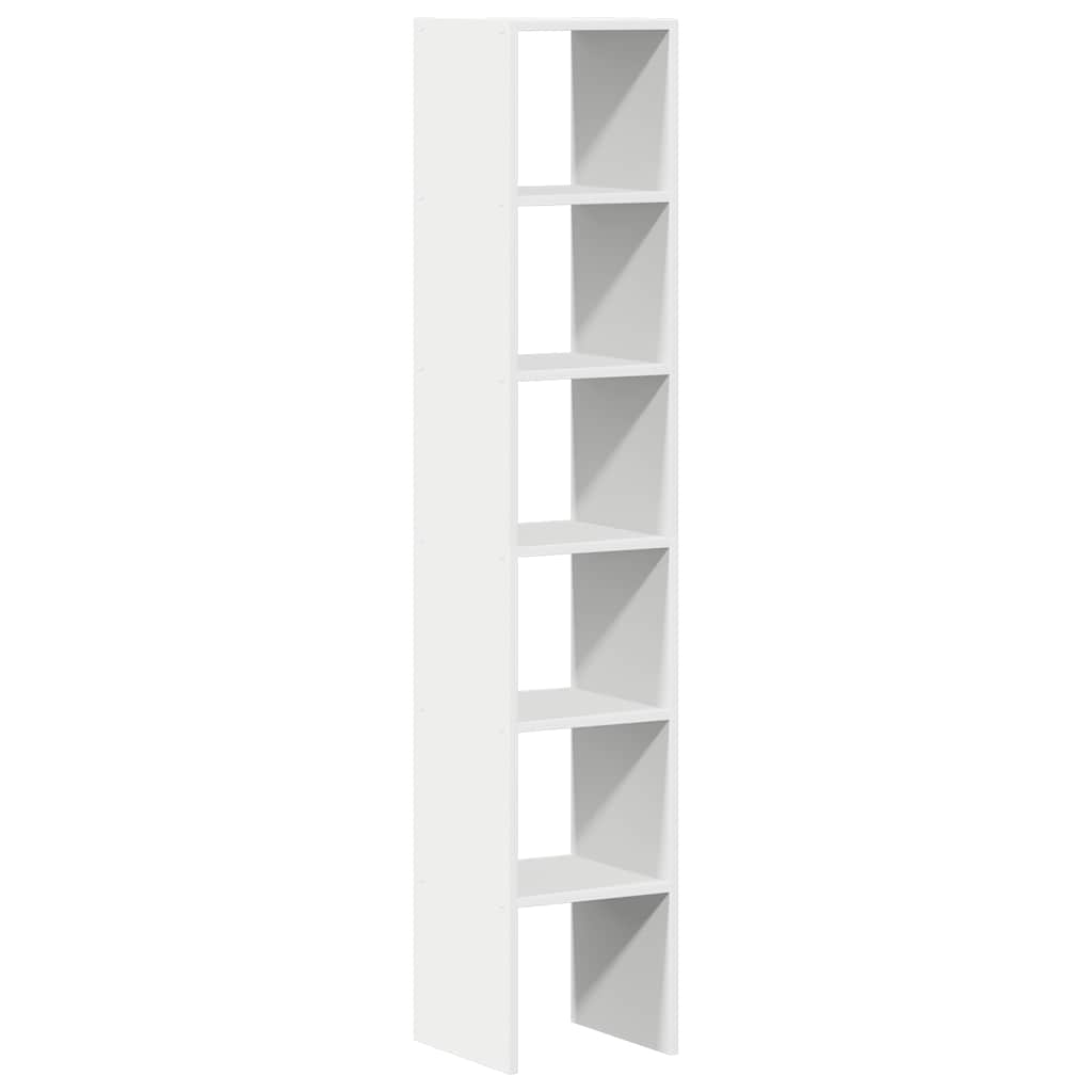Raamatukapid 2 tk, virnastatav, valge, 30x30x80 cm, tehispuit