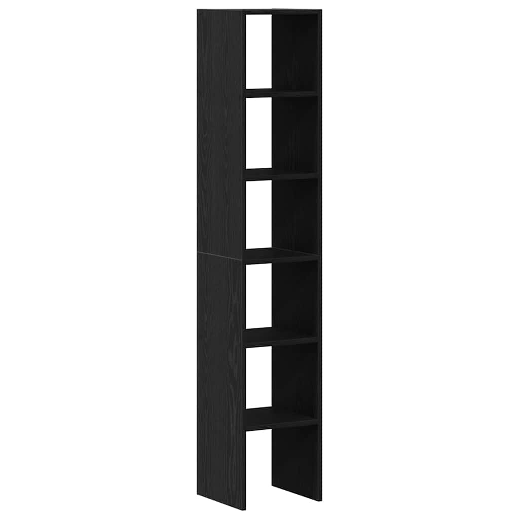 Raamatukapid 2tk, virnastatav, must tamm, 30x30x80cm, tehispuit