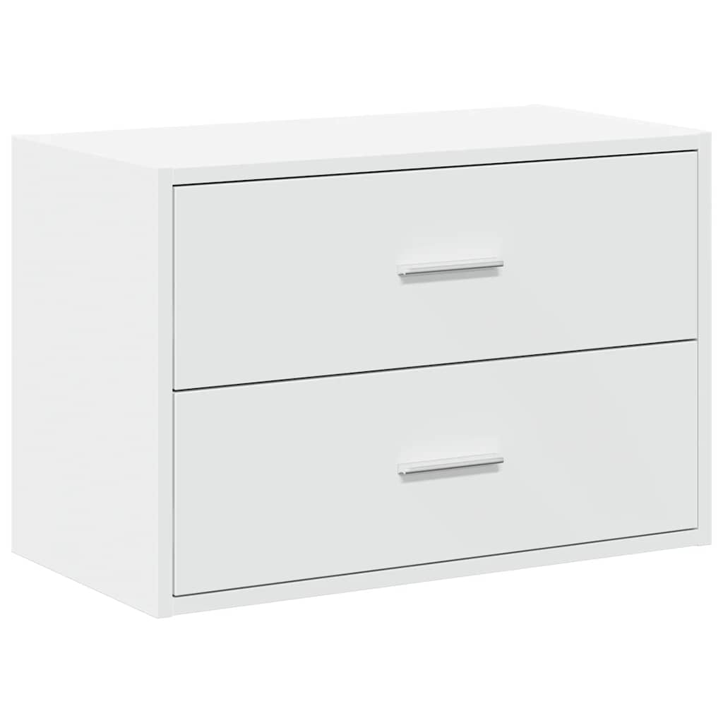 2 sahtliga kapp Valge 60x31x40 cm Engineered Wood