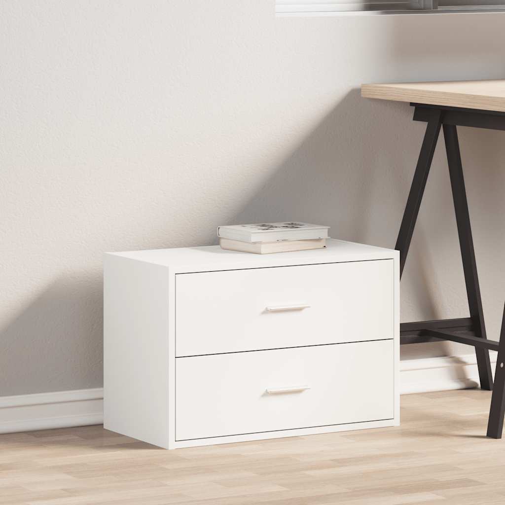 2 sahtliga kapp Valge 60x31x40 cm Engineered Wood