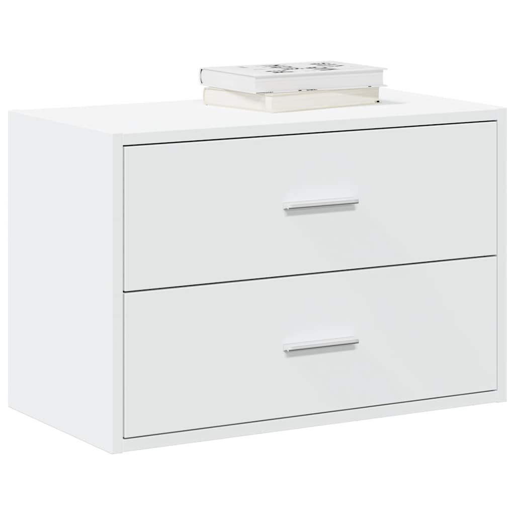 2 sahtliga kapp Valge 60x31x40 cm Engineered Wood