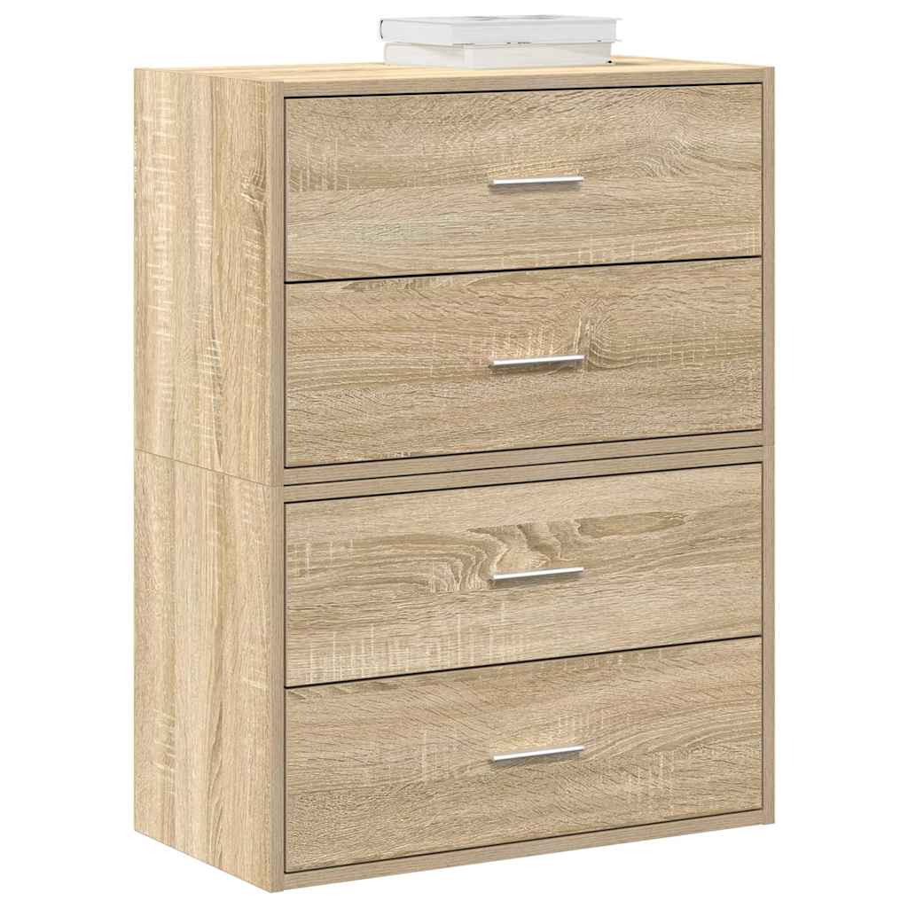 Kapid 4 sahtliga 2 tk, Sonoma tamm, 60x31x40 cm, tehispuit