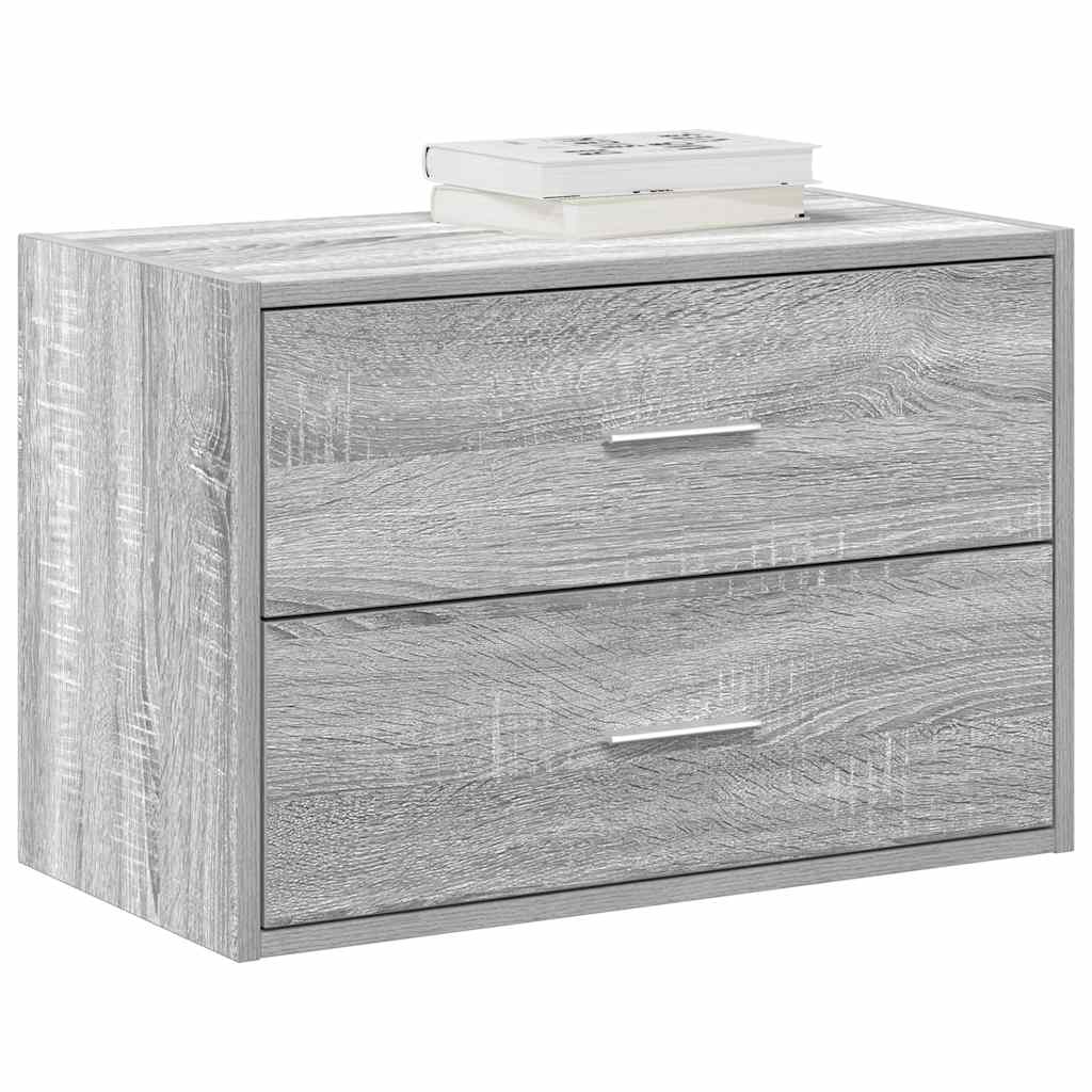 Kapp 2 sahtliga, hall Sonoma tamm, 60x31x40 cm, tehispuit