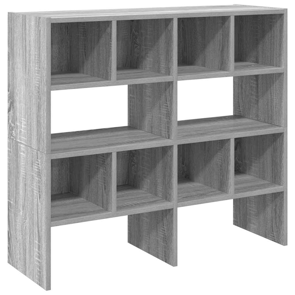 Kingariiulid 2 tk virnastatavad, hall sonoma tamm, 89,5x30x40cm