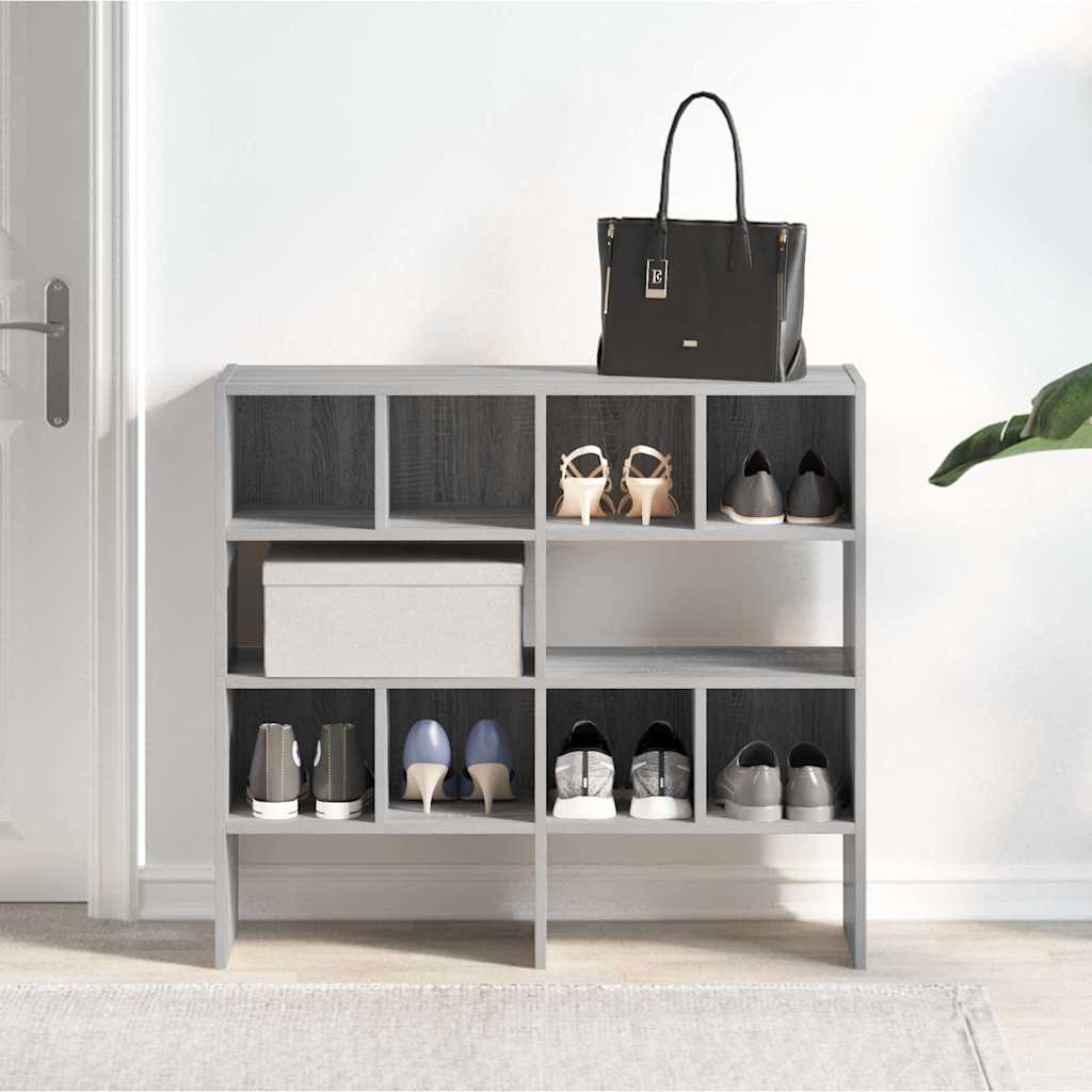 Kingariiulid 2 tk virnastatavad, hall sonoma tamm, 89,5x30x40cm