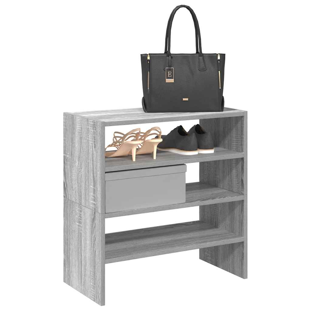 Kingariiulid 2 tk virnastatavad, hall sonoma tamm, 60x30x30,5cm