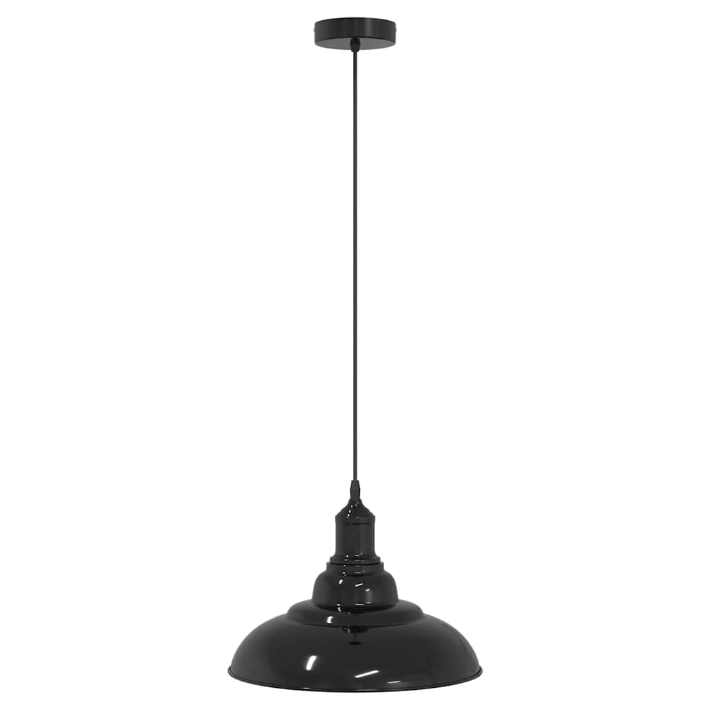 Ripplamp, kõrgusega reguleeritav, E27, läikiv must, Ø 31 cm, metall