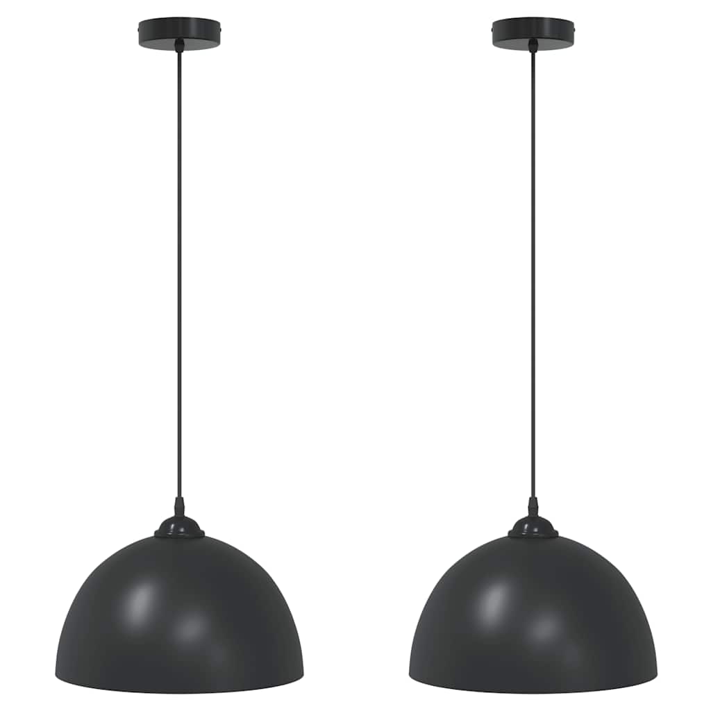 Rippvalgustid 2 tk, kõrgusega reguleeritavad, E27, mustad, Ø 30 cm, metall
