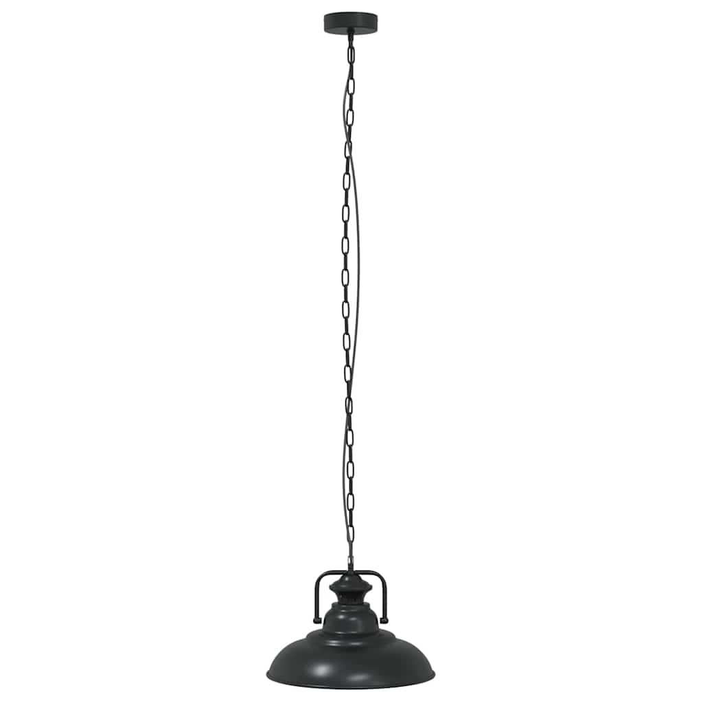 Ripplamp E27 must Ø 31 cm raud