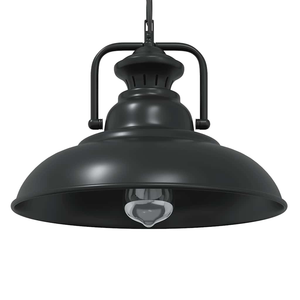Ripplamp E27 must Ø 31 cm raud