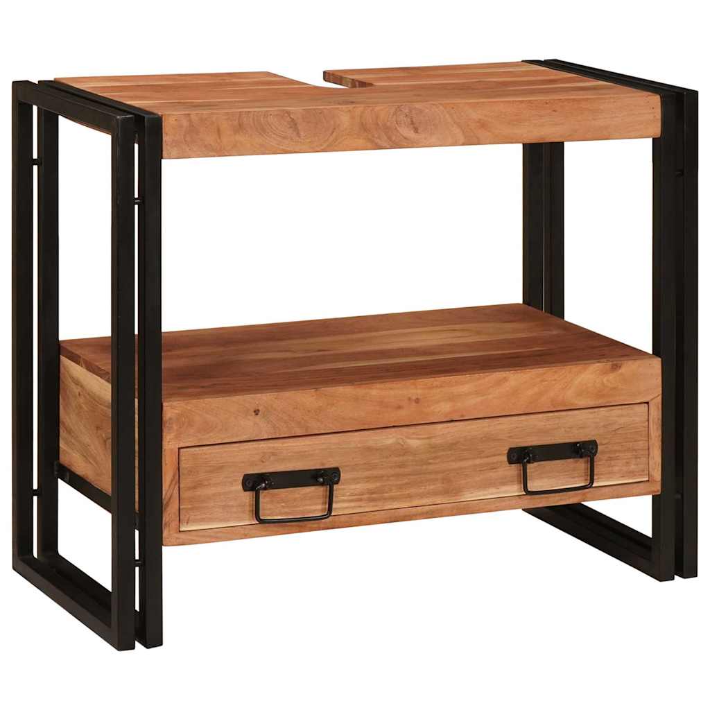 Peegli kapp sahtliga Pruun 71 x 33 x 58 cm Tugev akatsiapuu