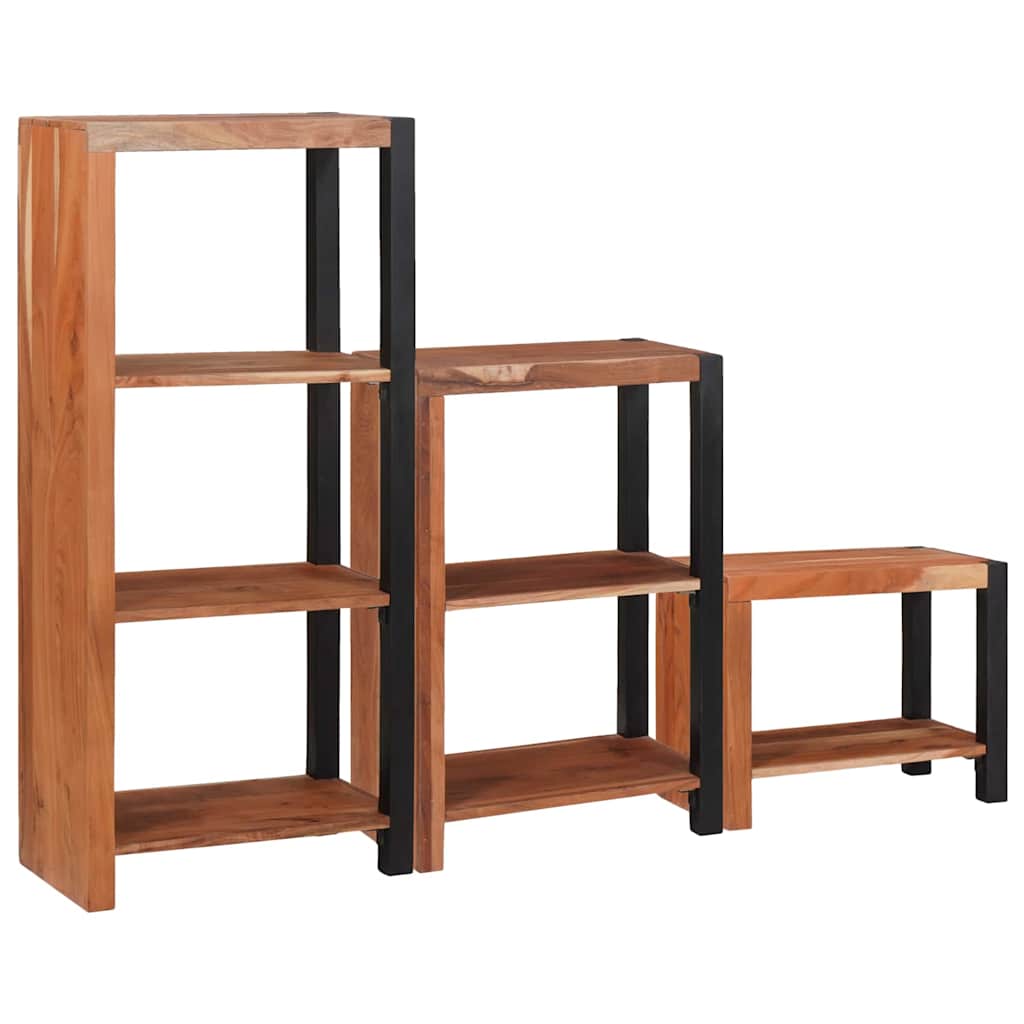 Raamatukapp 6 tasandit 3 tk 50 x 30 x 110 cm Tugev akatsiapuu