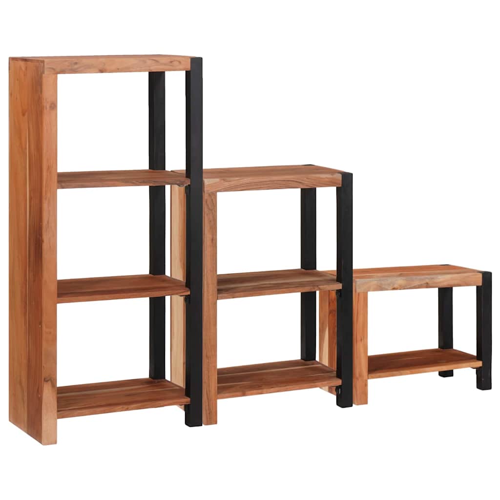 Raamatukapp 6 tasandit 3 tk 50 x 30 x 110 cm Tugev akatsiapuu