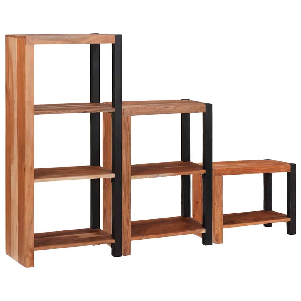 Raamatukapp 6 tasandit 3 tk 50 x 30 x 110 cm Tugev akatsiapuu