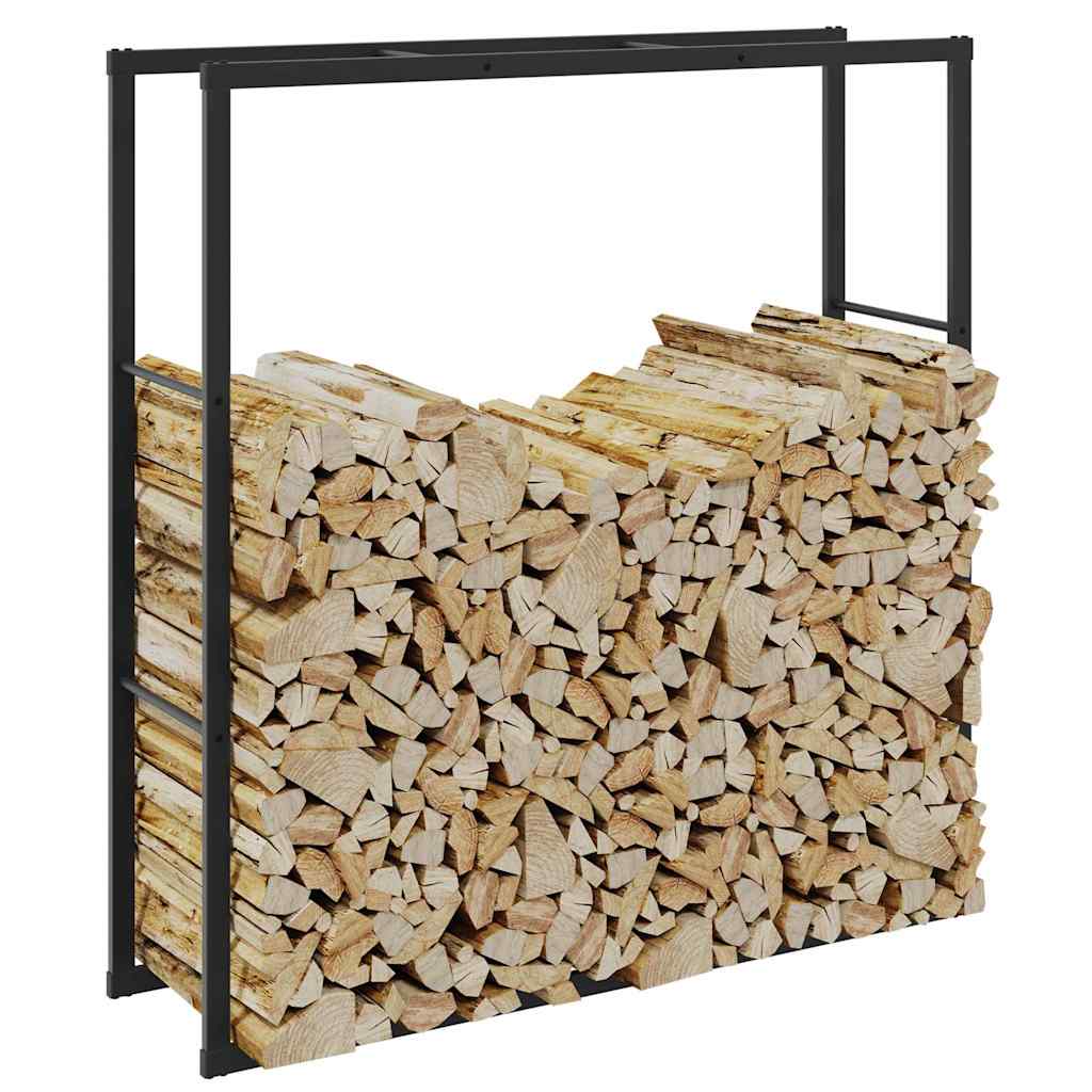 Küttepuude rest, must, 110x30x116 cm, teras