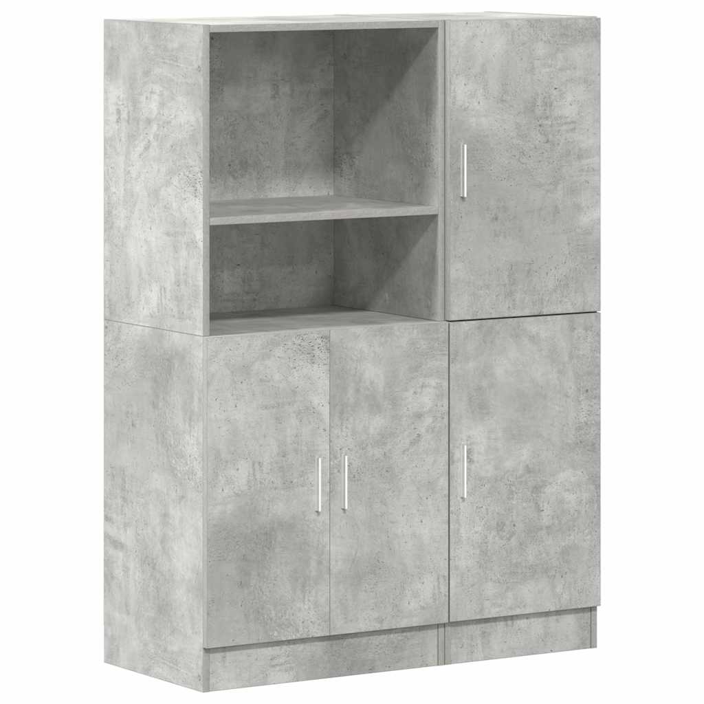 2-osaline köögimööbli komplekt, betoonhall, tehispuit