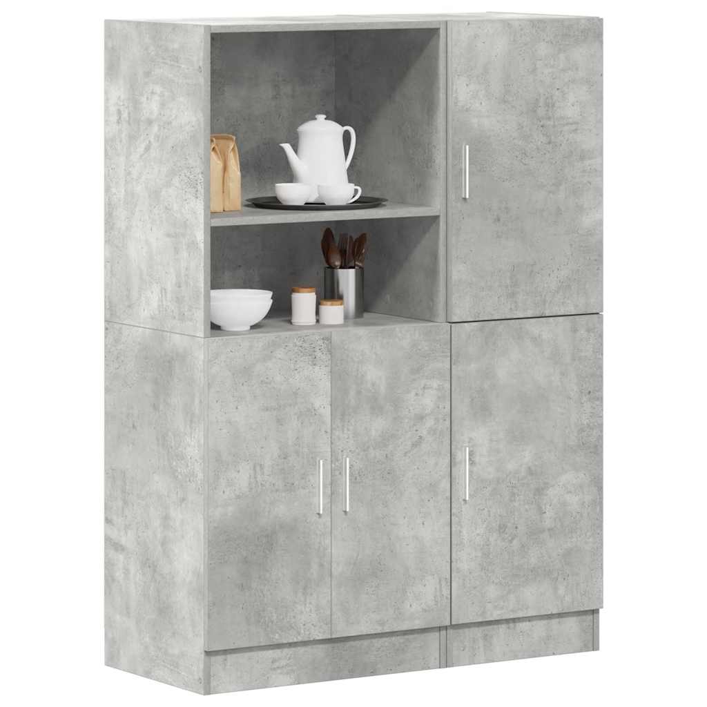2-osaline köögimööbli komplekt, betoonhall, tehispuit