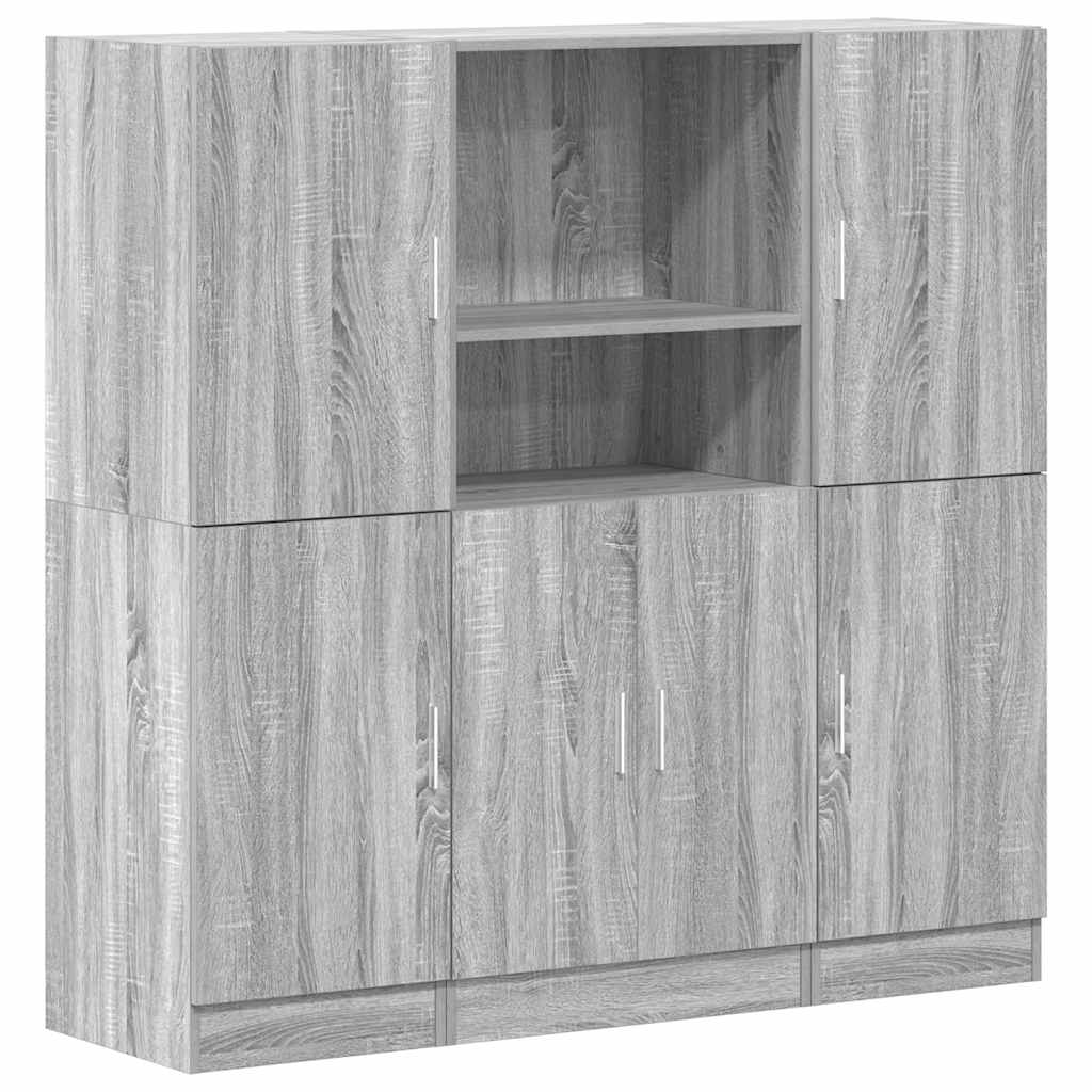 3-osaline vannitoakappide komplekt, hall sonoma tamm, tehispuit