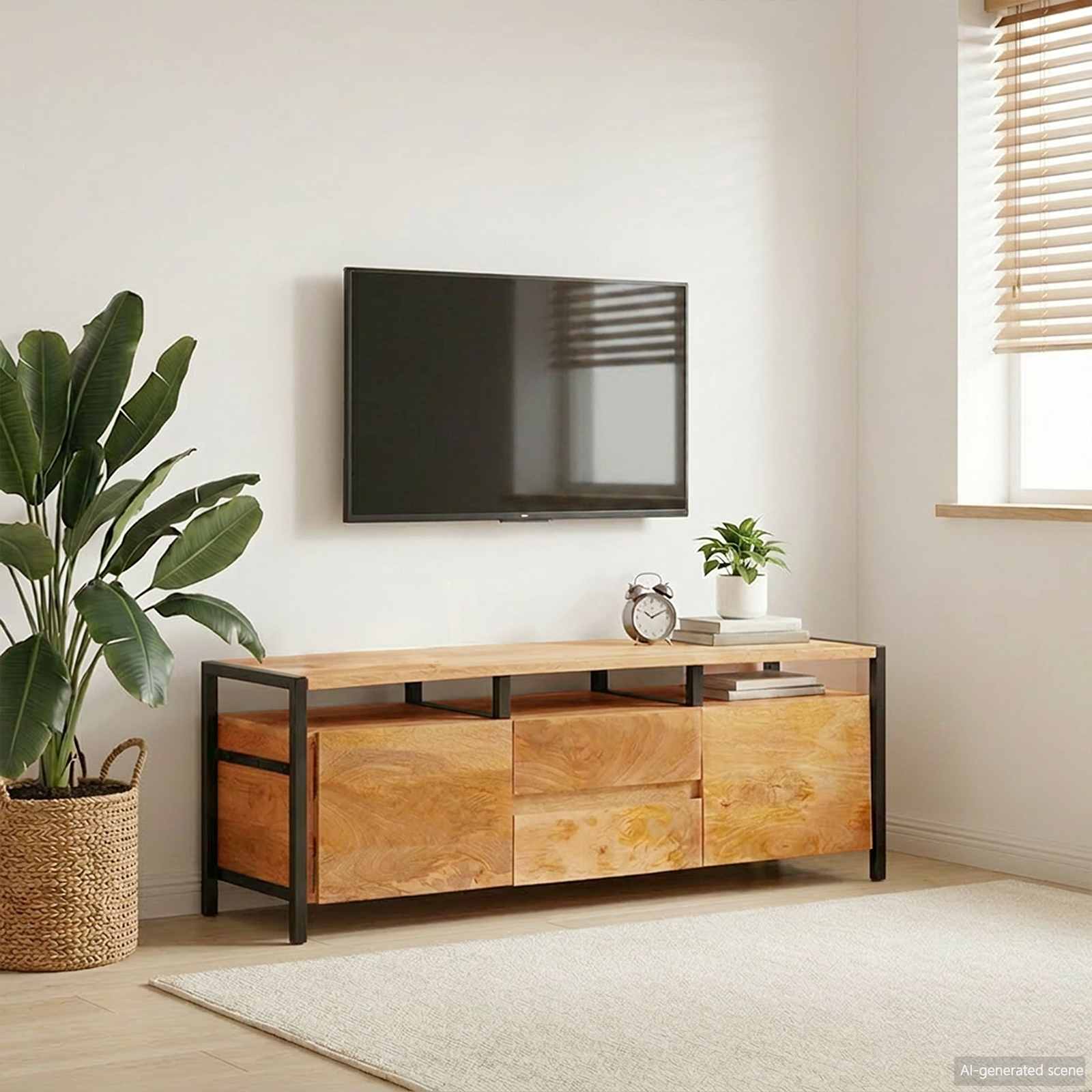 Ladustamiskapid sahtliga Pruun 110 x 30 x 40 cm Tugev mango puu