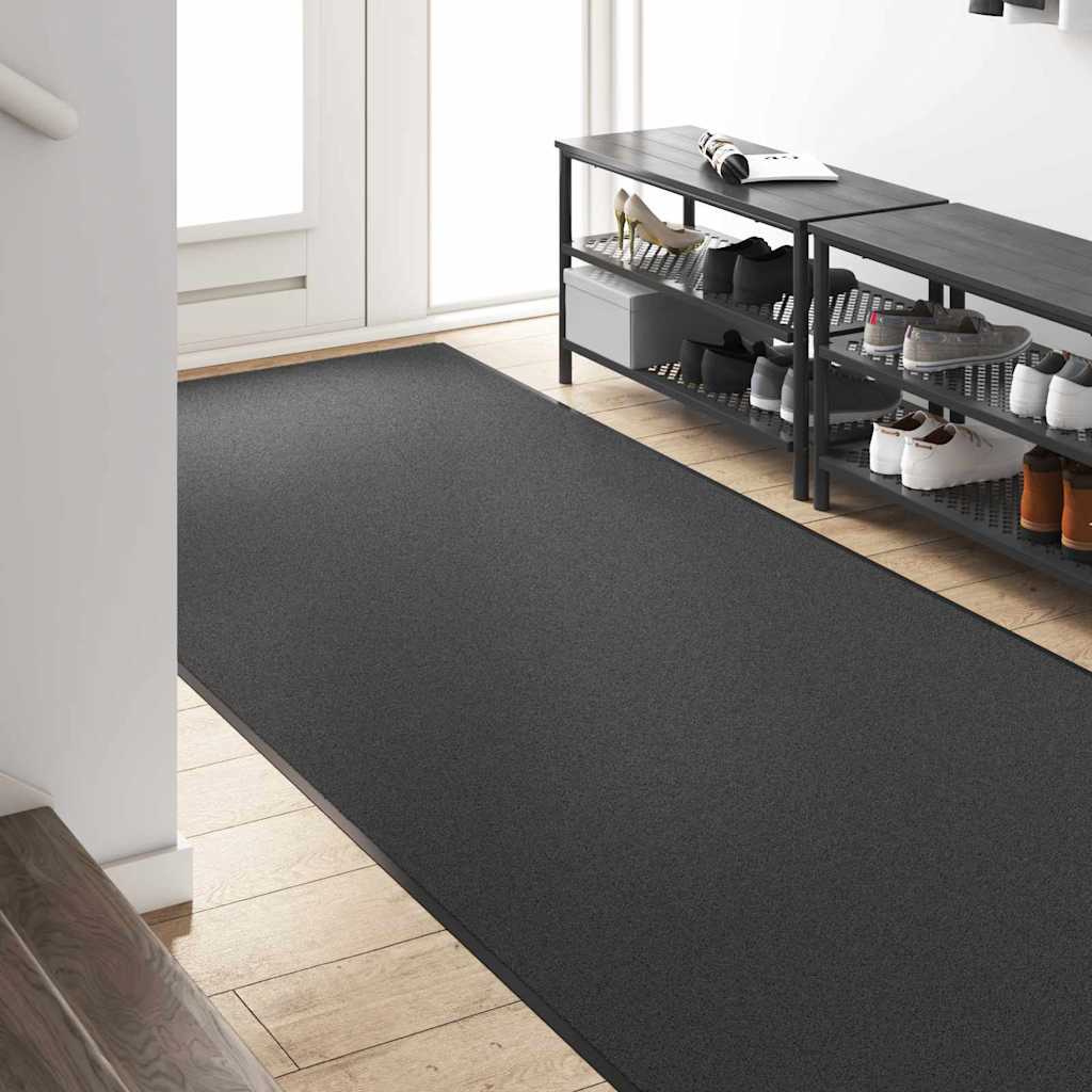 Uksematt Muu Antratsiit ja must 120 x 350 cm Polüamiid ja PVC