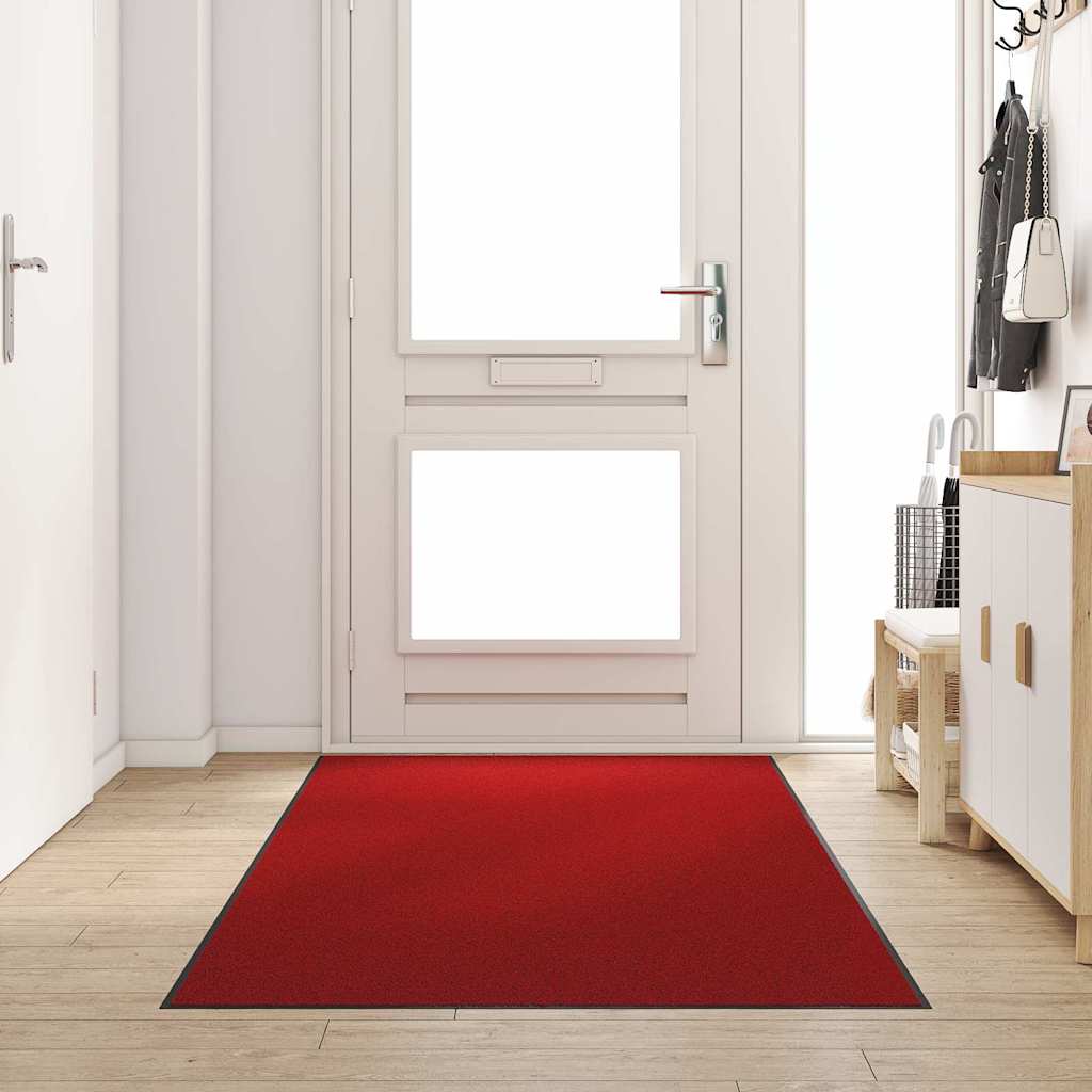Uksematt Punane ja Must 120 x 250 cm 100% polüamiid