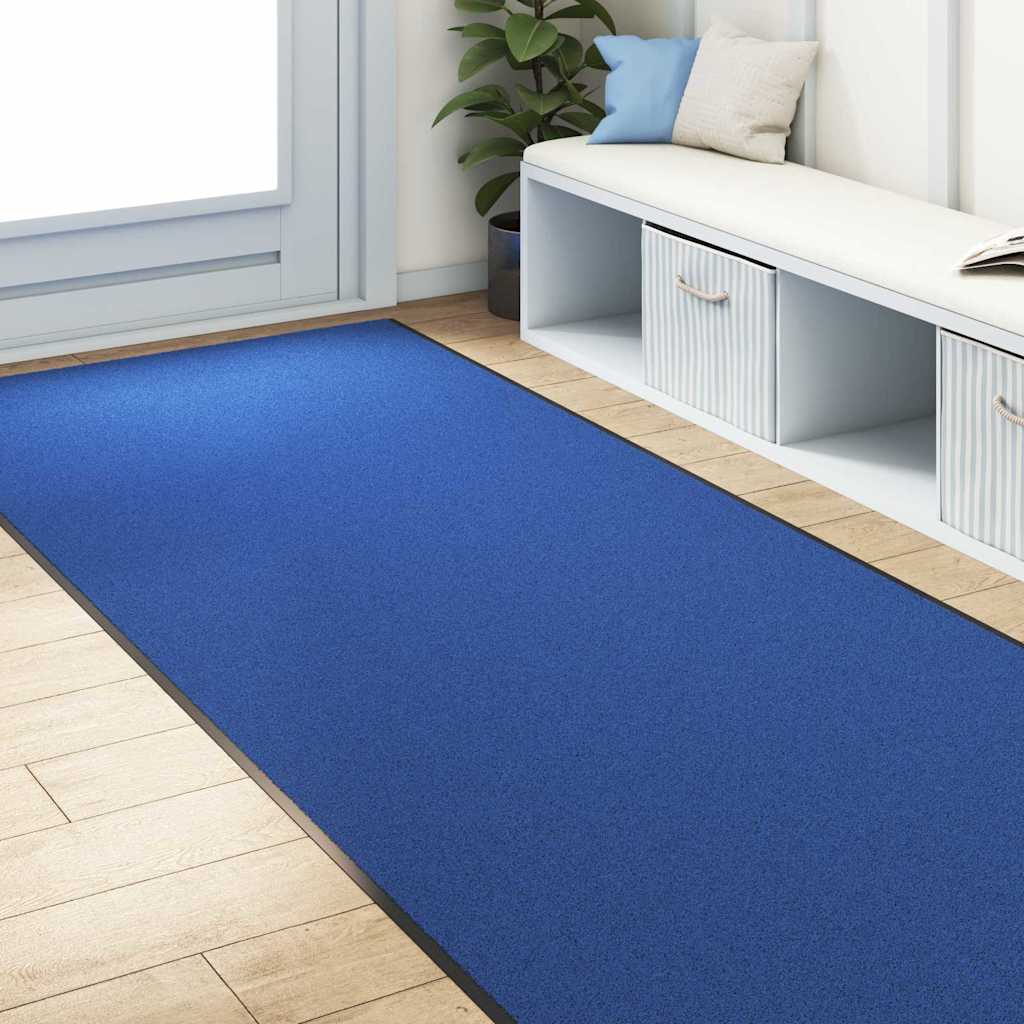 Uksematt Sinine ja Must 120 x 400 cm 100% polüamiid