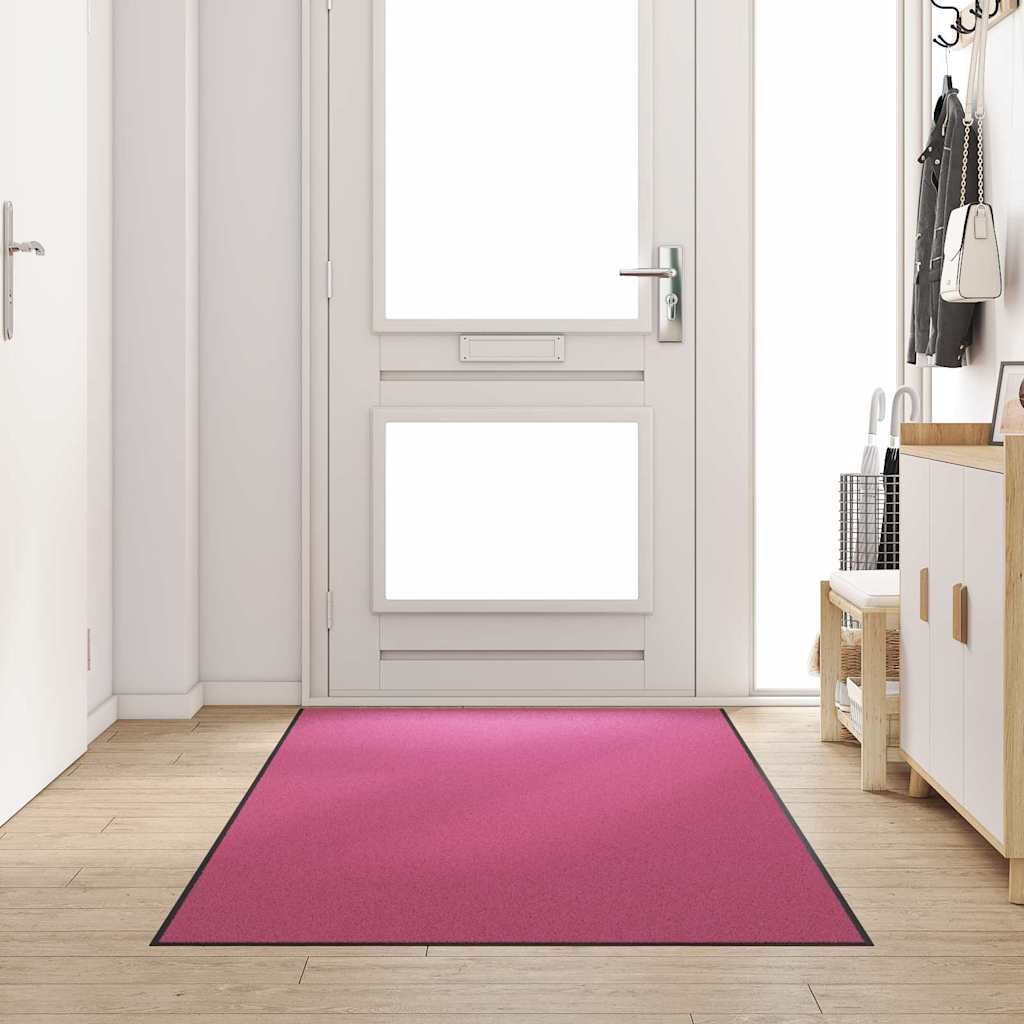 Uksematt Roosa ja Must 120 x 250 cm 100% polüamiid