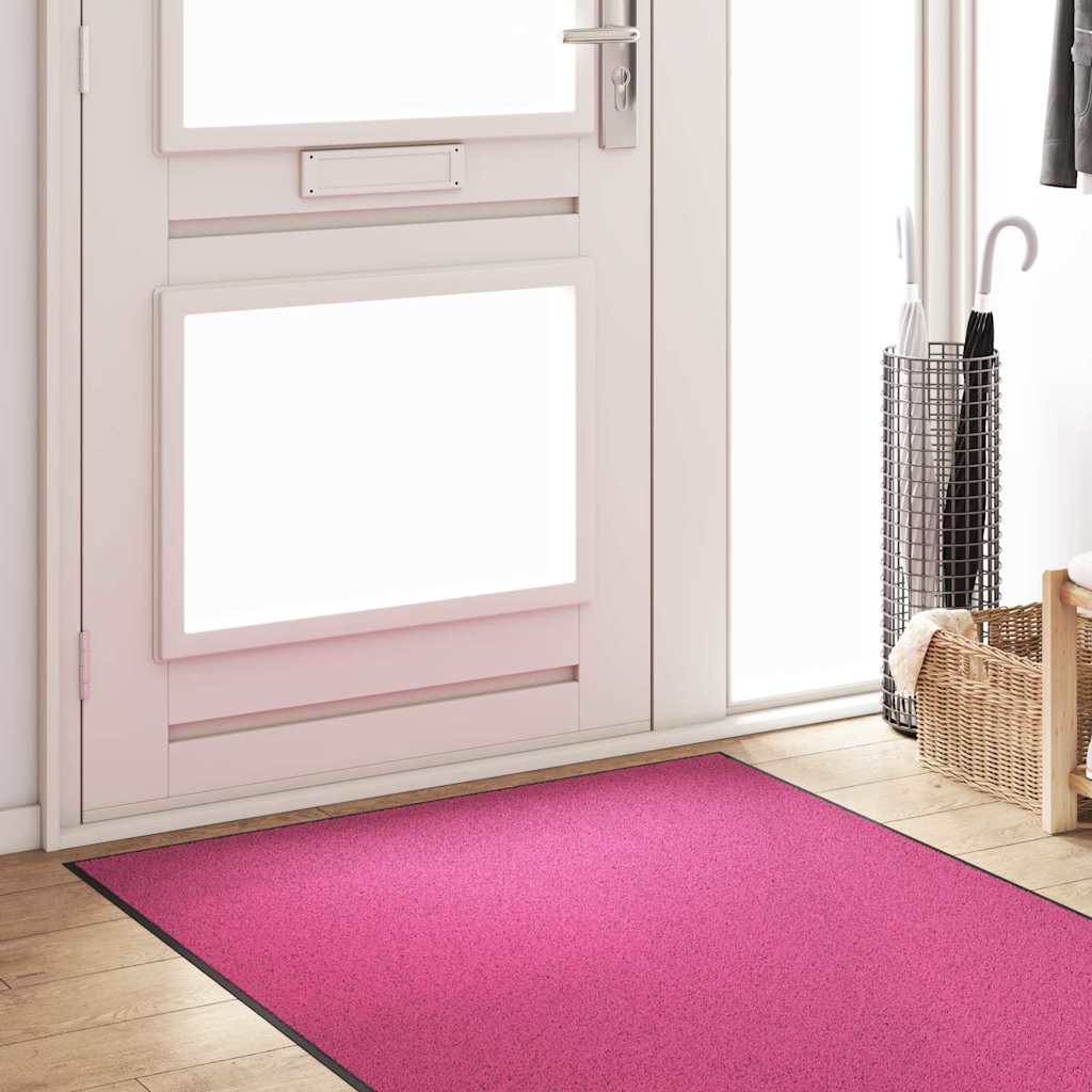 Uksematt Roosa ja Must 120 x 300 cm 100% polüamiid