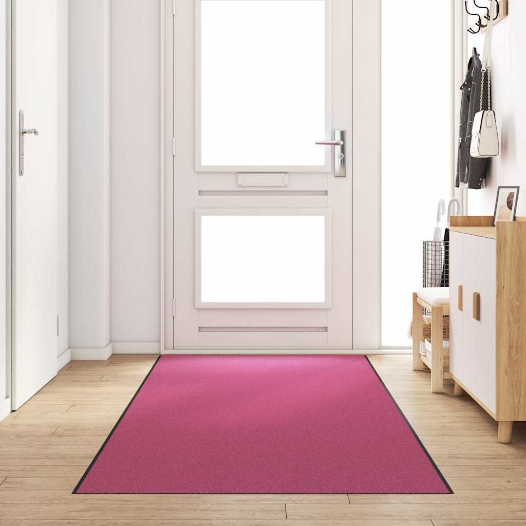 Uksematt Roosa ja Must 120 x 350 cm 100% polüamiid