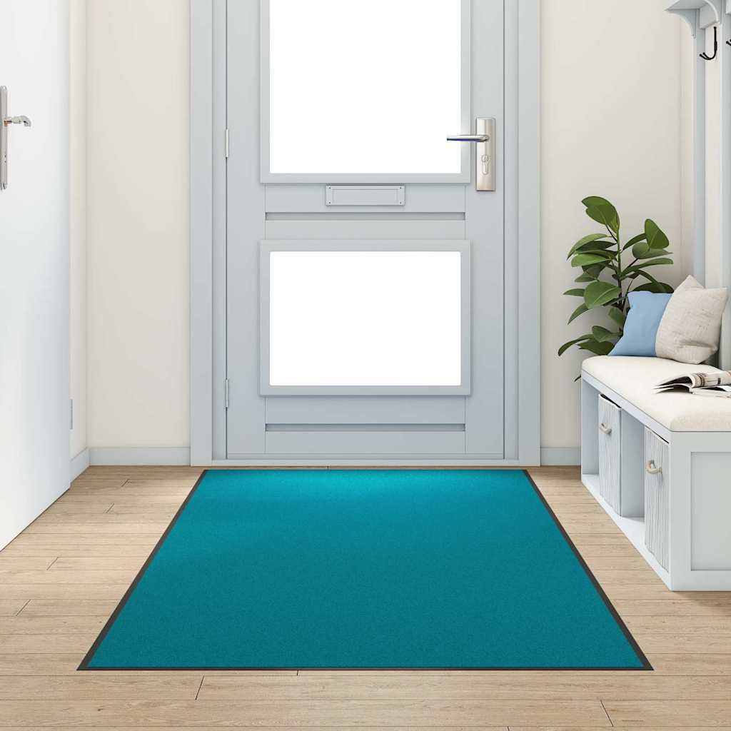 Uksematt Tsüaan ja Must 120 x 250 cm 100% polüamiid