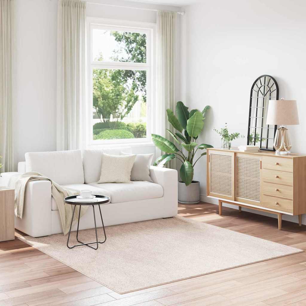 Libisemisvastane Shaggy Vaip Kreemjas 200 x 200 cm PP