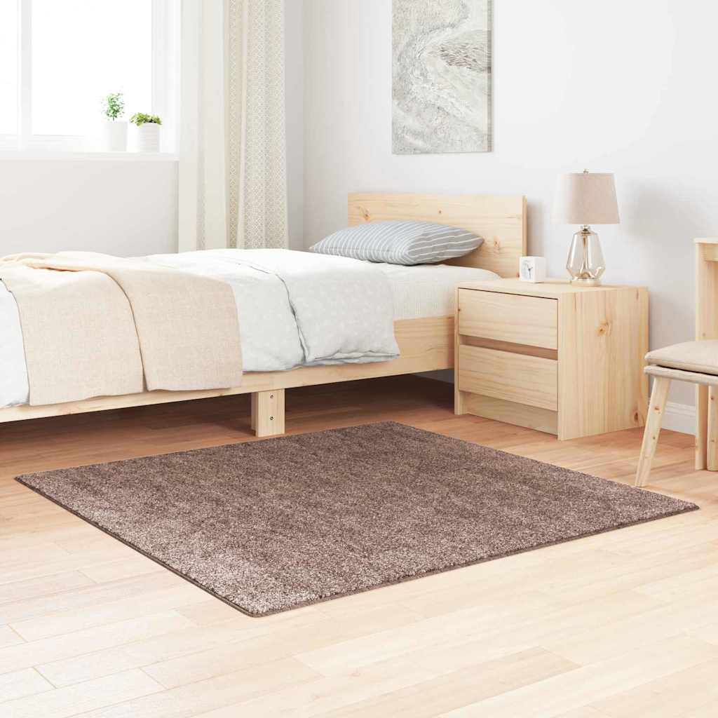 Libisemisvastane Shaggy Vaip Pruun 120 x 120 cm PP