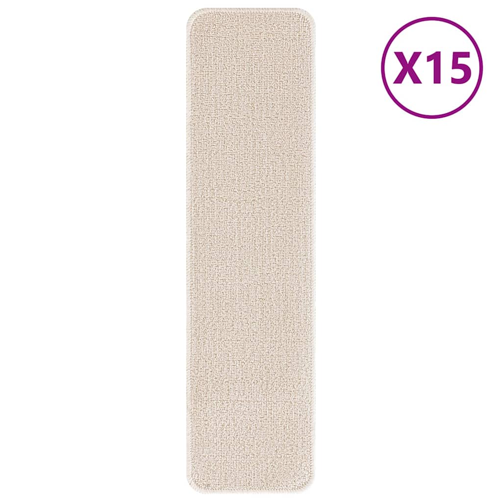 Libisemisvastased trepimatid 15 tk 75 x 20 cm cream PP