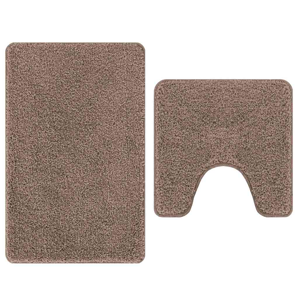 Libisemiskindel vannimatti komplekt 2 tk Pruun 50 x 50 cm PP