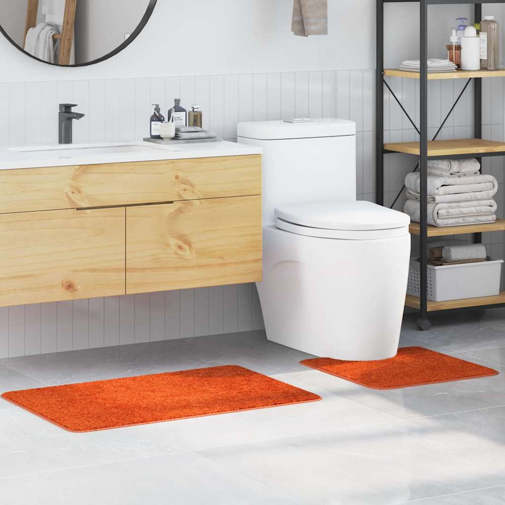 Libisemiskindel vannimatti komplekt 2 tk Oranž 50 x 50 cm PP
